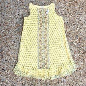 NWT Max Studio Yellow Easter Floral Shift Sleeveless Dress Size  M